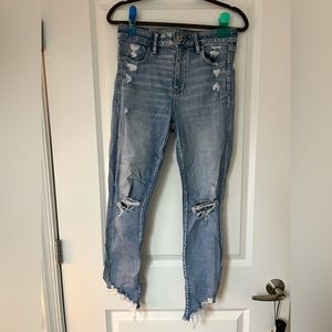 American Eagle hi-rise jegging crop Size 8 Long